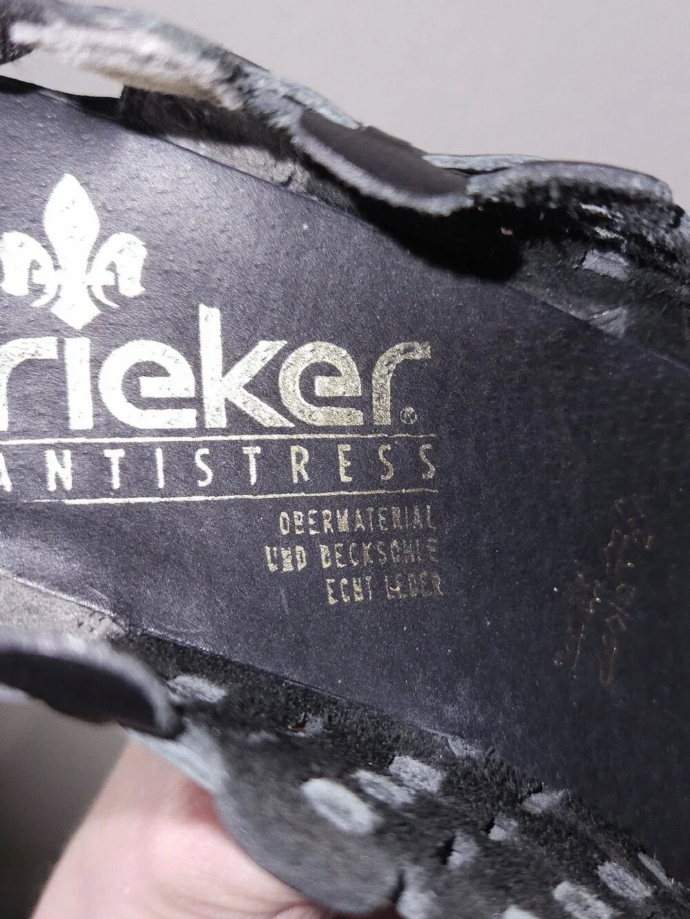 RIEKER Sina Woven Leather Slingback Sandals